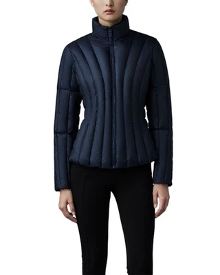 Chaqueta acolchada vertical Mackage para mujer LANY azul marino ligera pequeña Foto 1 de 4