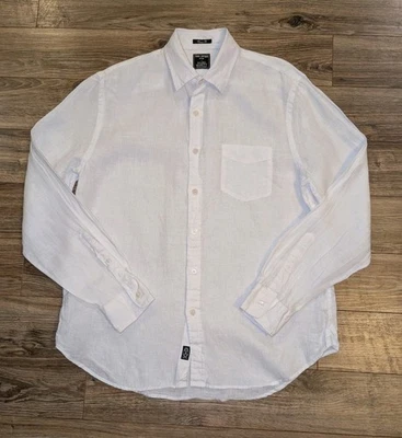 Todd Snyder Baird McNutt 100% Irish Linen Shirt Mens White Classic Button Up M - Image 1 of 4