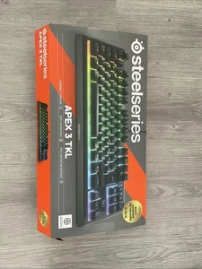 Klawiatura gamingowa SteelSeries Apex 3 TKL czarna, RGB, anty-ghosting, kompaktowa, cicha - Zdjęcie 1 z 3