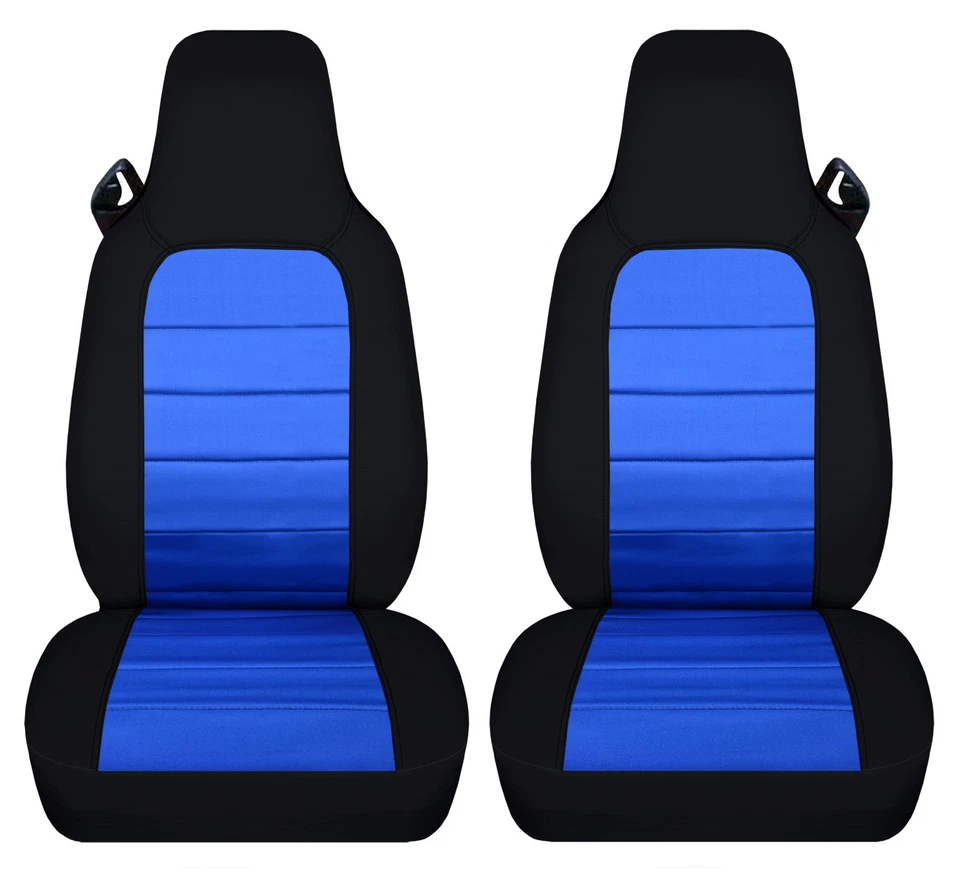 Bonitas fundas de asiento de auto delanteras negras azules algodón para Mazda MX-5 Miata 2006-2012 Foto 1 de 1