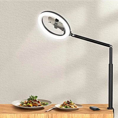10.5" Ring Light Overhead Phone Mount - Selfie with Stand Phone...  - Image 1 of 4