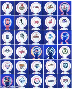 MLB MINI 2" ROUND BASEBALL NEW OFFICIALLY LICENSED DECORATION FAVOR CAKE TOPPER - Picture 1 of 32