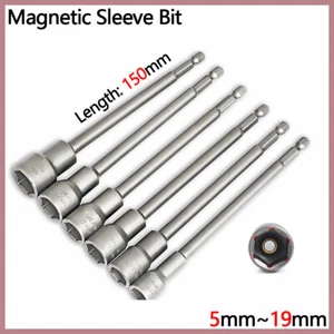 Chrome Vanadium Extended Magnetic Sleeve Bit Set Electric Hex Screwdriver 5~19mm - Picture 1 of 29