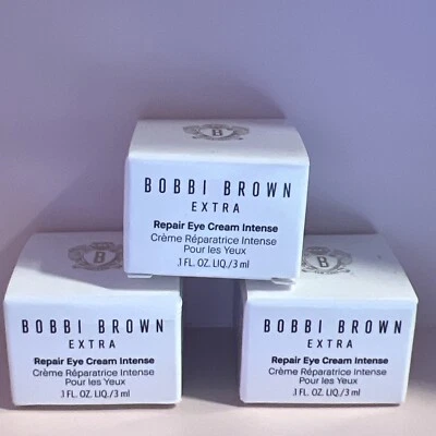 3 Bobbi Brown Extra Repair EYE Cream INTENSE Sample Size Lot 9 ml total Boxed - Image 1 of 2