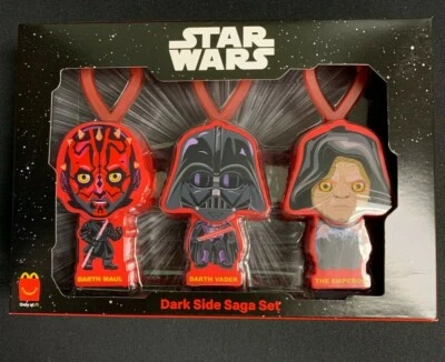 Conjunto de brinquedos holograma Star Wars McDonalds Dark Side Saga - Imagem 1 de 3