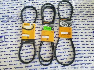 Volvo 242, 244, 245, GLT. Juego de correas de alternador 81-85, dirección asistida y aire acondicionado. Foto 1 de 3