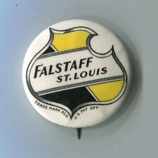 Old 1930's Falstaff Beer Celluloid Pinback Button Lemp St Louis Missouri MO