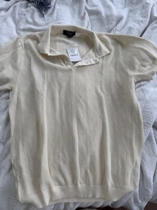 Forever 21 Shirt Mens XL BEIGE woven sweater shirt - Picture 1 of 5