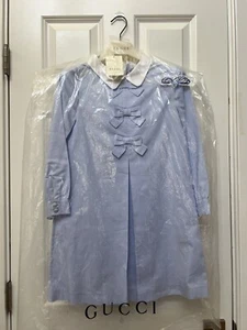 NEW W/tags Authentic Gucci Kids Youth Dress Size 10 - (100% Cotton) - Picture 1 of 12