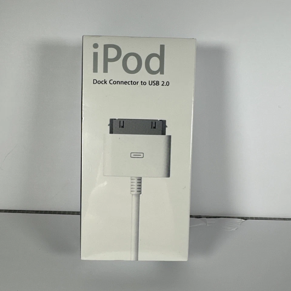 Genuine Apple iPod Dock 30 Pin Connector to USB 2.0 Cable White M9569g/b