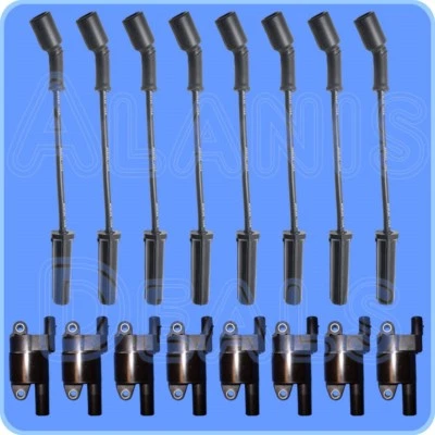 8 bobinas de encendido Herko B059 + 8 cables de bujía OEM 9748HH Foto 1 de 2