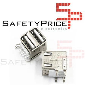 2x CONECTOR USB HEMBRA DOBLE TIPO A PCB SOCKET 0050 - Imagen 1 de 1