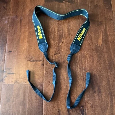 Vintage Nikon Yellow Logo + Stripes Camera Strap - Excellent Condition - Image 1 of 4