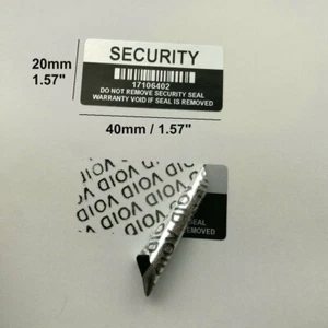 200pcs Tamper Proof Warranty Void Stickers Tamper Evident Barcode Labels Seals - Picture 1 of 6