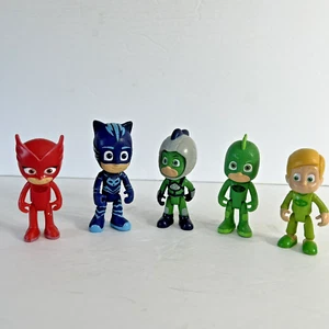 PJ Masks 5 Figure Lot 3" Toys Gekko Catboy Owlet Untested - Picture 1 of 6