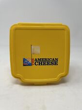 Vintage Kraft Cheese Slices Singles Yellow Plastic Container Box American Flag