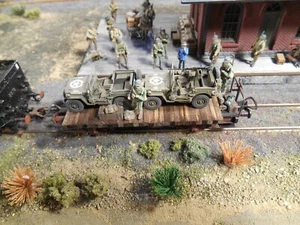 HO Roco Minitanks Patton's 3rd Army Railway Car #A2156 Custom Hand Painted - Picture 1 of 3