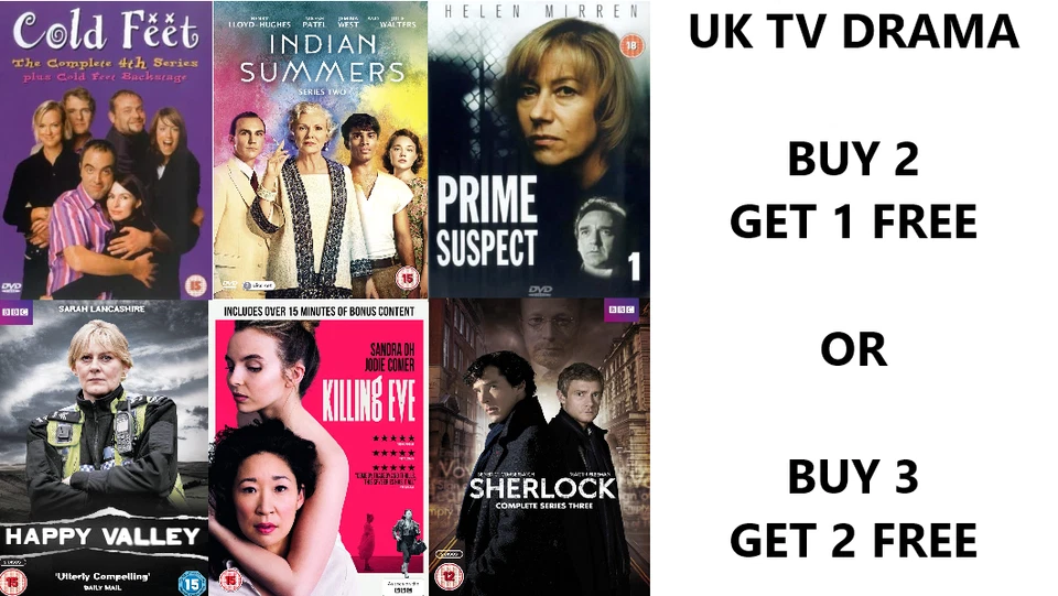 British TV Drama DVDs - BBC / ITV / Crime / Mystery / Thriller / SciFi / Family - Image 1 of 1