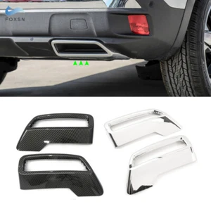 2pcs Exhaust Tail Muffler Pipe Cover Trim For Peugeot 3008 4008 5008 2017-2021 - Picture 1 of 10