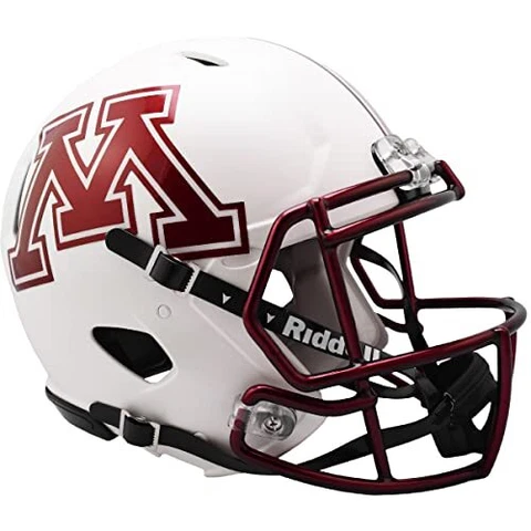 Minnesota Golden Gophers White Chrome 2022 Revolution Speed Mini Football Helmet Cover