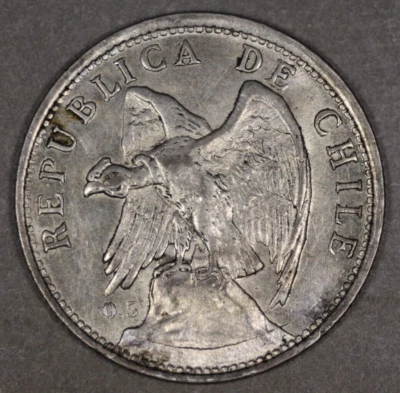 1921 Chile Silver Peso - Image 1 of 2