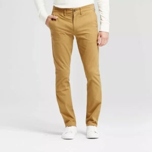 Mens Goodfellow & Co.  Skinny Fit Hennepin Chino Pants Light Brown  - Picture 1 of 4