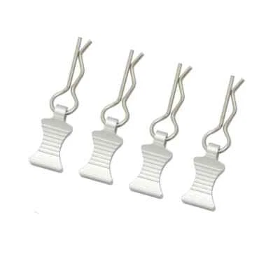 4pcs Metal Body Clip RC Car Shell Fixed R Pin w/Tab for SCX10 RGT TRX4 CC01 SMT - Image 1 of 4