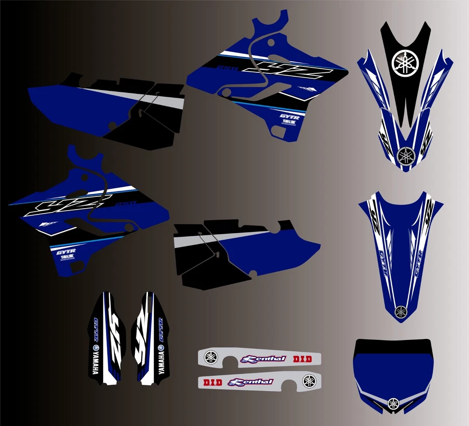 Se adapta a Yamaha YZ 125 250 MX Motocross 2015 2016 2017 2018 2019 2020 kit gráfico Foto 1 de 1