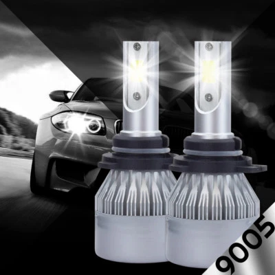 9005 LED HEADLIGHT KIT(2PCS) 6000K WHITE 2017 ,COB , 388W 38800LM - Image 1 of 4