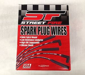 MSD 5564 plug wire kit-Street Fire spark plug wires SB Chev-Under Header Non-HEI