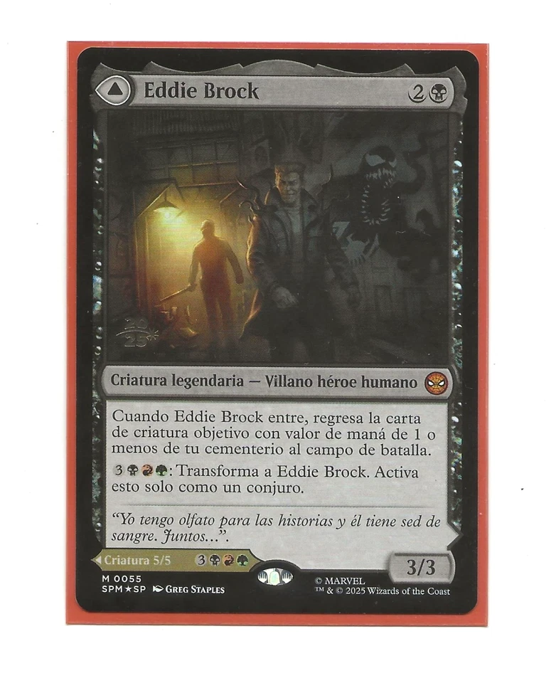 EDDIE BROCK, VENOM LETHAL Protector Foil MARVEL Spider-Man Spanish Magic NM MTG - Imagen 1 de 1
