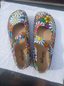 Alegria PAL-529 womens floral Daisy print mary jane shoes sz.EU 39 US 8.5 - Picture 1 of 9