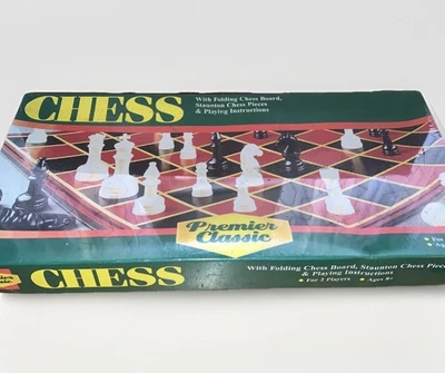 Pressman Premier Classic Chess Set 1980s Plastic 2.5" King +Board Sealed - Image 1 of 4