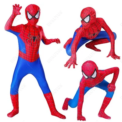 The Amazing Spiderman Jumpsuit Spider-man Cosplay Costume Bodysuit For Kids XXL - Image 1 of 4