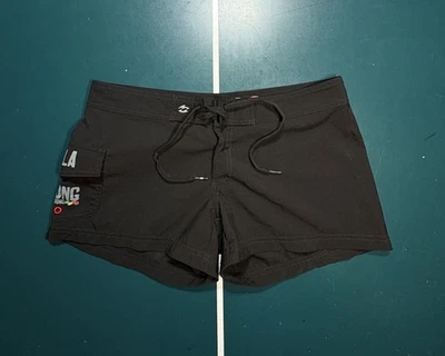 VTG Y2K Billabong Bob Marley Swim Board Shorts Women’s 9 M Low Rise Black - Image 1 of 4