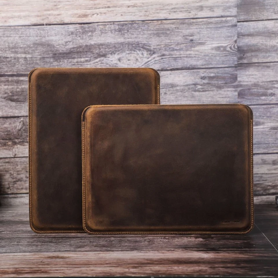 Genuine Leather Case Pouch Bag For iPad Pro 11/13 M5 M4 11th 10th 9/8/7th Air M3 - Image 1 of 4