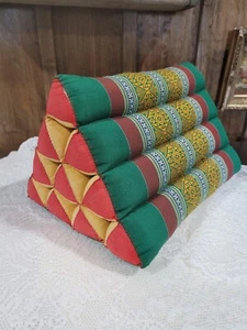 Thai Triangle Pillow, Cushion neck pillow,Back, Knee, Legs Yoga,Thai Handmade - Picture 1 of 6