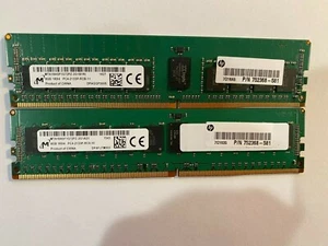 Micron MTA18ASF1G72PZ-2G1 8GB PC4-17000 DDR4-2133MHz ECC reg  **HP-581** - Picture 1 of 2