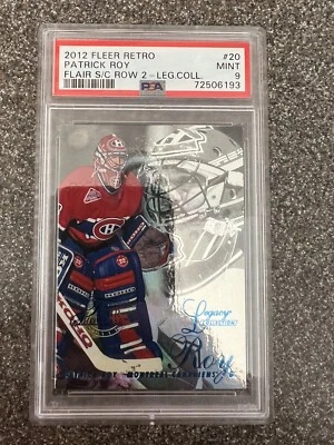 2012-13 Fleer Retro Hockey Patrick Roy Row 2 Legacy Collection 97/150 PSA 9 - Image 1 of 2