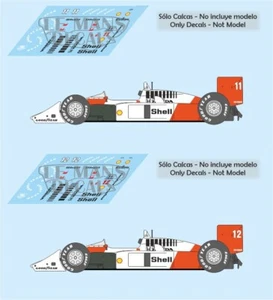 Decals McLaren MP4/4 British GP 1988 1:32 1:43 1:24 18 Slot Prost Senna calcas - Picture 1 of 3
