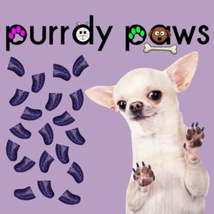 Tapas suaves para uñas para garras de perro (brillo violeta) patas purridas * 6 tamaños hasta XXL - Imagen 1 de 1