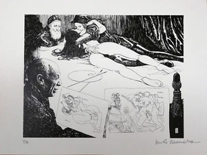 MANARA PRINT PORTRAIT PICASSO SIGNIERT - Bild 1 von 3