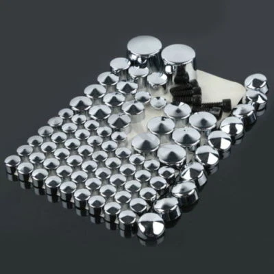 81pcs Chrome Bolt Toppers Cap Cover Kit Fit For Harley Davidson Softail Twin Cam - Image 1 of 2
