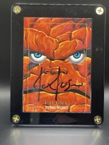 MARVEL MASTERPIECES 1992 THING CARD 91 FIRMADO POR EL ARTISTA JOE JUSKO 🔥 💎 - Imagen 1 de 3