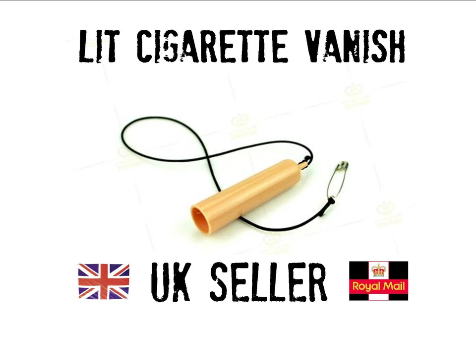 lit cigarette vanish trick close up street magic pull gimmick. disappear  - Image 1 of 1
