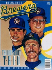 1992 Milwaukee Brewers Official MLB Yearbook jmc2