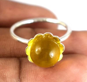 Brasilianischer gelber Topas Edelstein Kugel Damen Braut Ring 16,85 ct zertifiziert - Bild 1 von 9
