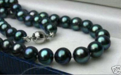 5 Colors 7-8mm 8-9mm Real Natural Cultured Pearl Necklace Earrings Set - Image 1 of 4