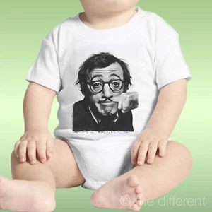 Unisex Baby Body Woody Allen Finger Mustache Funny Gift Idea - Picture 1 of 1