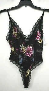 In Bloom By Jonquil orsacchiotto donna nero stampa floreale canyon pizzo elasticizzato scollo a V S - Foto 1 di 11